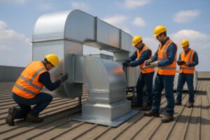 Air cooler Duct setup by Mezaj HVAC Services team