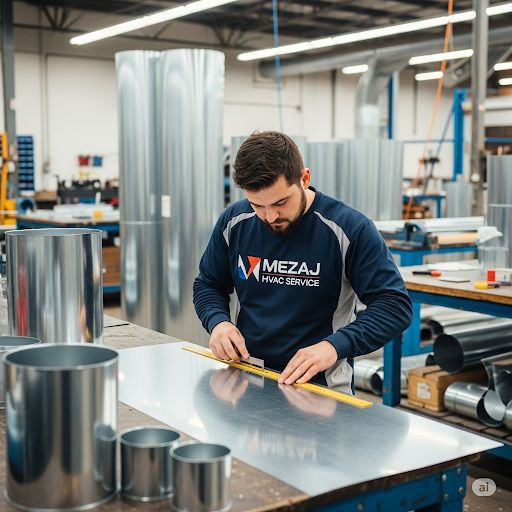 Fabcating Duct In Workshop in Riyadh