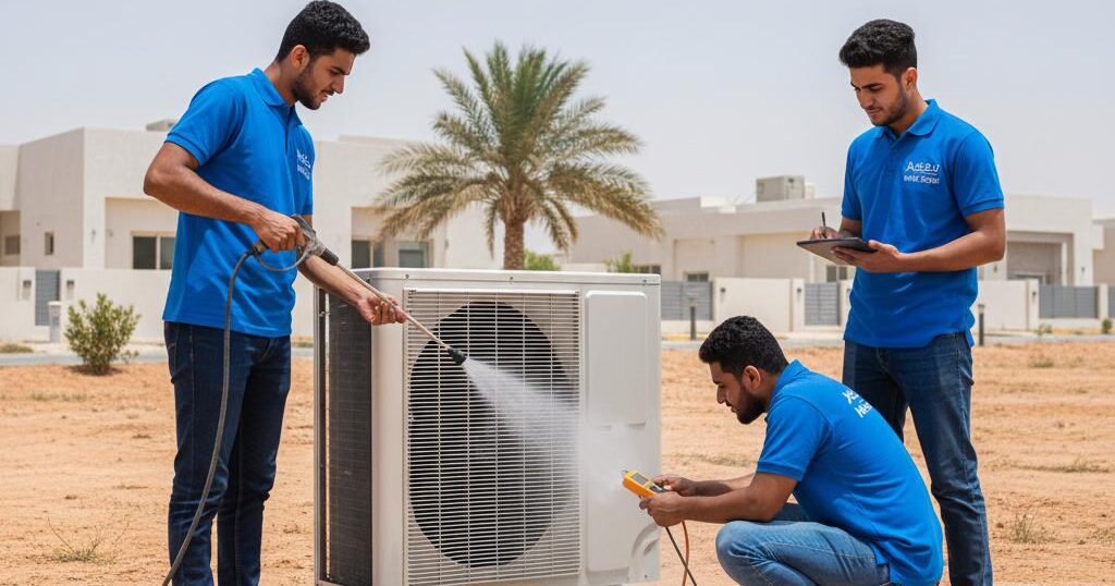 Mezaj HVAC service outdoor Unite Cleaning 